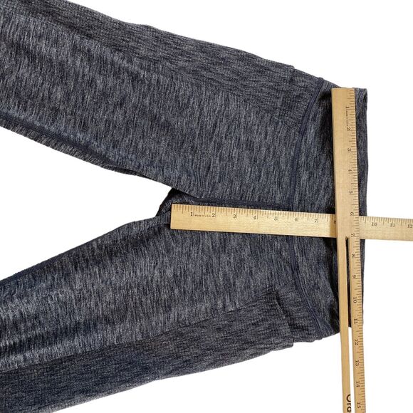 Athleta Girl School Day Ribbed Tight Leggings XL Gray Stretch Logo Elastic Waist - Picture 4 of 15